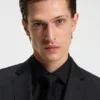 BOSS ONE – Slim fit-kostymjacka i serge av nyull