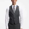 BOSS ONE – Slim fit-väst i serge av nyull