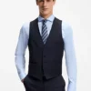BOSS ONE – Slim fit-väst i serge av nyull