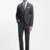 BOSS ONE – Slim fit-väst i serge av nyull