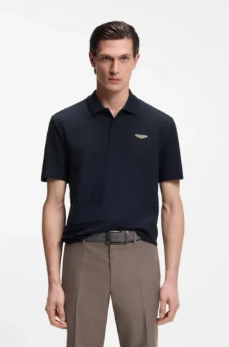 BOSS x ASTON MARTIN polotröja i bomullsjacquard