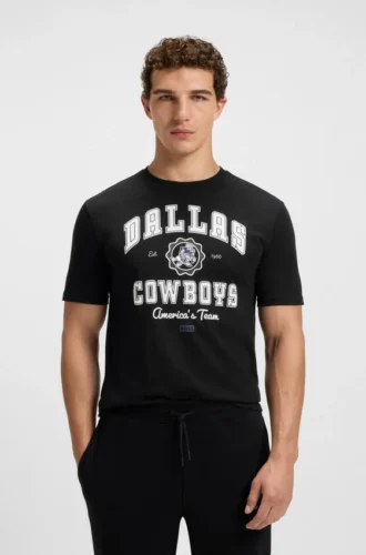 BOSS x DALLAS COWBOYS T-shirt med alternativt logo