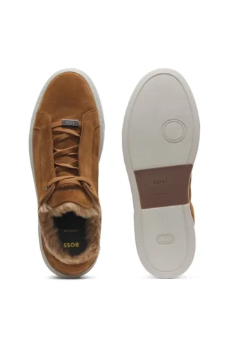 BOSS x Steiff Gary-sneakers i mocka med mohairfoder