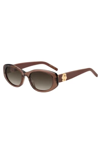 Bruna solglasögon i acetat med Double B-monogram