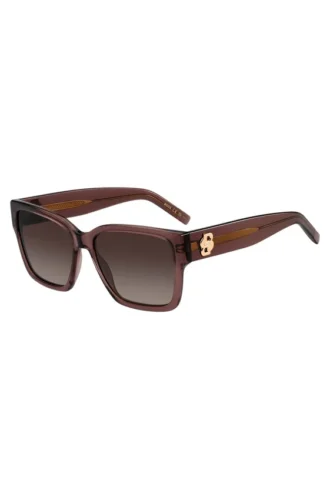 Bruna solglasögon i acetat med Double B-monogram