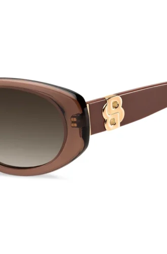 Bruna solglasögon i acetat med Double B-monogram