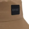 Bucket hat för barn med gummilogotyp i bomullstwill Bucket hat för barn med gummilogotyp i bomullstwill