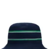 Buckethat i bomullstwill för barn med logotyp och ränder Buckethat i bomullstwill för barn med logotyp och ränder