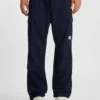 Byxor i avslappnad passform i ripstop med denimlook