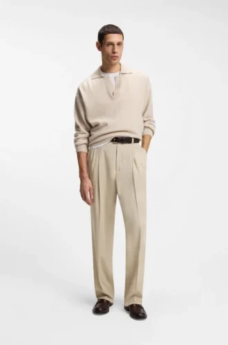 Byxor i twill med oversized-passform
