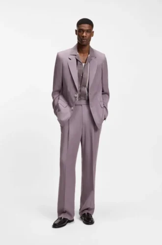 Byxor i twill med oversized-passform