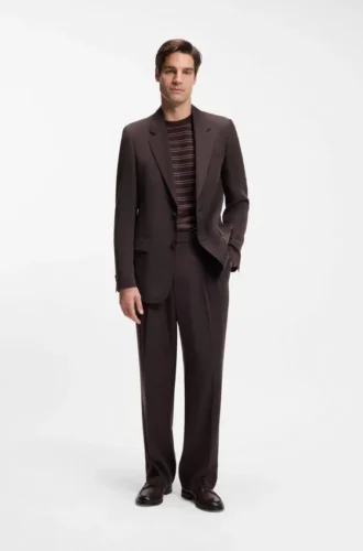 Byxor i twill med oversized-passform