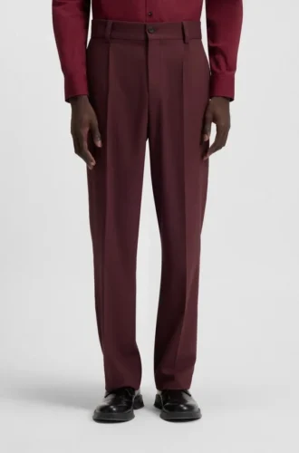 Byxor med modern passform i stretchig twill