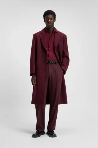 Byxor med modern passform i stretchig twill