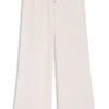 Byxor med vid ben och elastisk midja