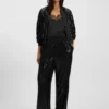 Camisole i satin med spetsdetaljer