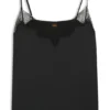 Camisole i satin med spetsdetaljer