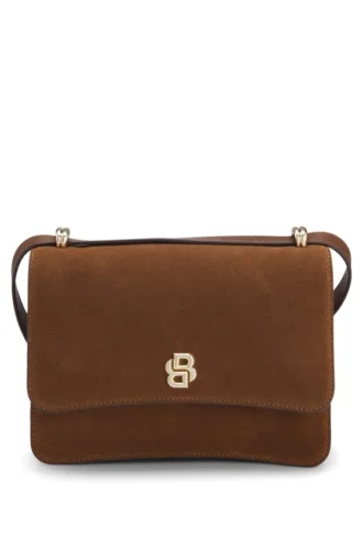 Crossbody-väska i mocka med Double B-monogram