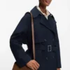 Crossbody-väska i mocka med Double B-monogram