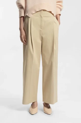 Culottes i avslappnad passform i stretchbomull