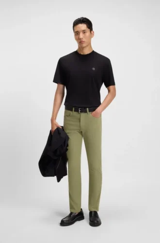 Delaware-byxor i slim fit i bomullsblandad twill