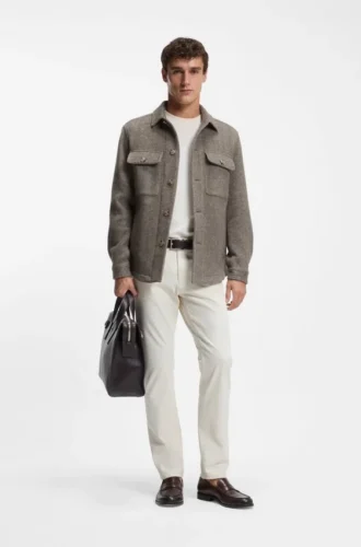 Delaware-byxor i slim fit i bomullsblandad twill