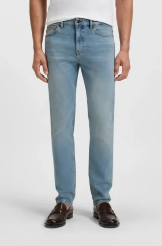 Delaware-jeans i slim fit i blå komfortstretch-denim
