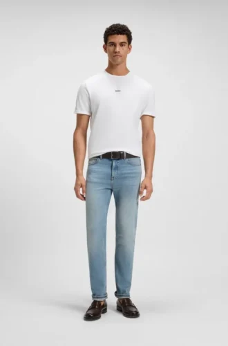Delaware-jeans i slim fit i blå komfortstretch-denim
