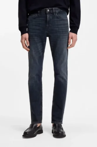 Delaware-jeans i smal passform i blå denim med mekanisk stretch