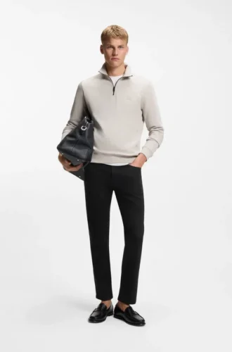 Delaware Slim-fit-jeans i svart, bekvämt stretchdenim