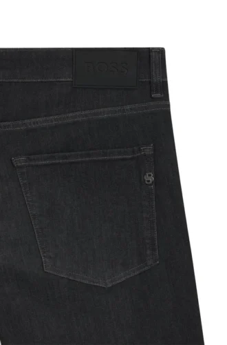 Delaware svarta slim fit-jeans i stretchdenim