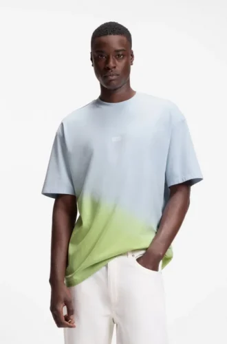 Dip-dyed T-shirt med logotyp i bomullsjersey