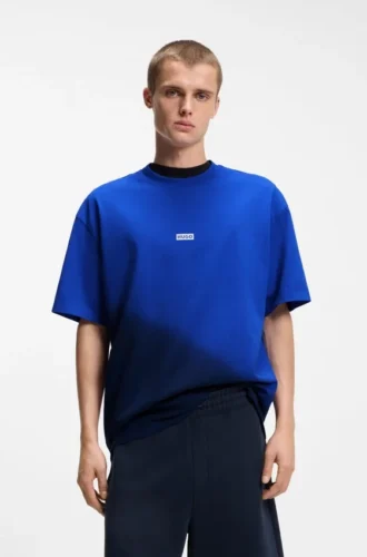 Dip-dyed T-shirt med logotyp i bomullsjersey
