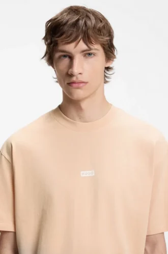 Dip-dyed T-shirt med logotyp i bomullsjersey