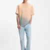 Dip-dyed T-shirt med logotyp i bomullsjersey