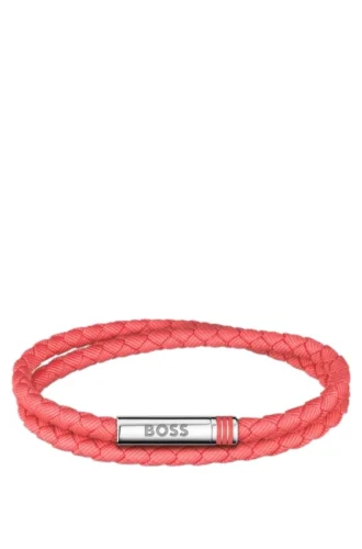 Dubbelflätat armband med magnetlås med logotyp