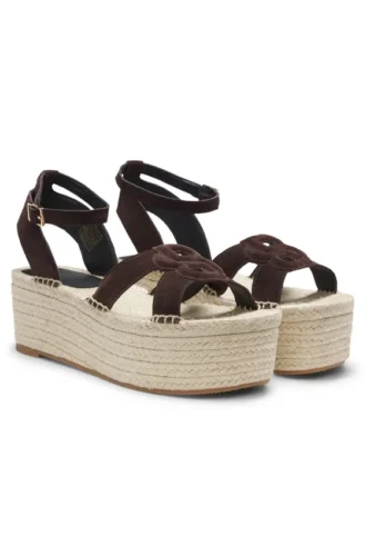 Espadriller i mocka med Double B-monogram