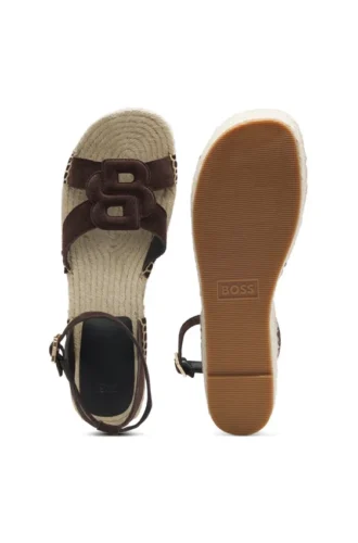 Espadriller i mocka med Double B-monogram