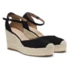 Espadriller i mocka med kilklack