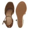Espadriller i mocka med kilklack