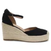 Espadriller i mocka med kilklack