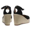 Espadriller i mocka med kilklack