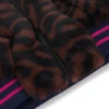 Faux fur-jacka för barn med leopardmönster