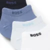 Fem-pack ankelstrumpor i bomullsblandning med logotyp