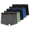 Fem-pack boxershorts i stretchbomull med logotyp i midjan