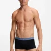 Fem-pack boxershorts i stretchbomull med logotyp i midjan