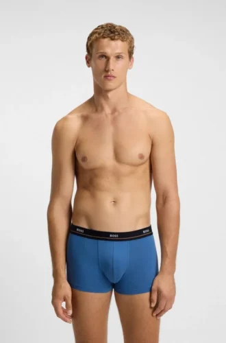 Fem-pack boxershorts i stretchbomull med logotyp i midjan