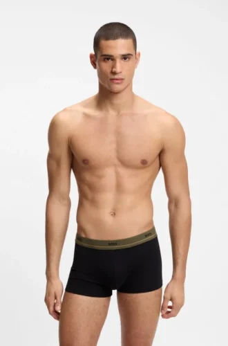 Fem-pack boxershorts i stretchbomull med logotyp i midjan