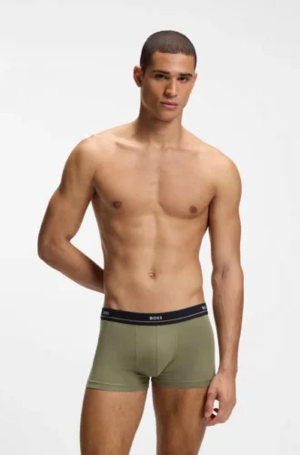 Fem-pack boxershorts i stretchbomull med logotyp i midjan