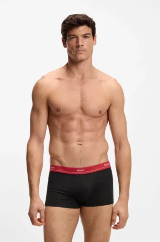 Fem-pack boxershorts i stretchbomull med logotyp i midjan